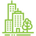 City Building Icons (green)