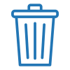 Trash Can Blue Icon