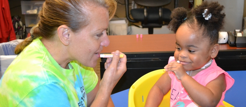Kevana Applies Lip Shimmer with Nurse Tracie Kevana Applies Lip Shimmer with Nurse Tracie